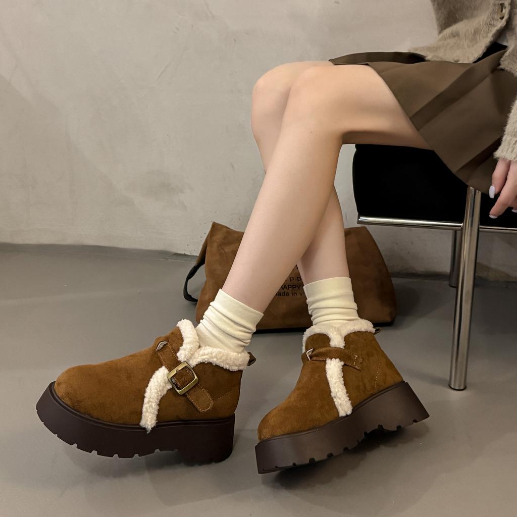 Women's thick-soled winter lightweight warm cold padded snow boots non-slip wear-resistant casual sneakers cotton boots