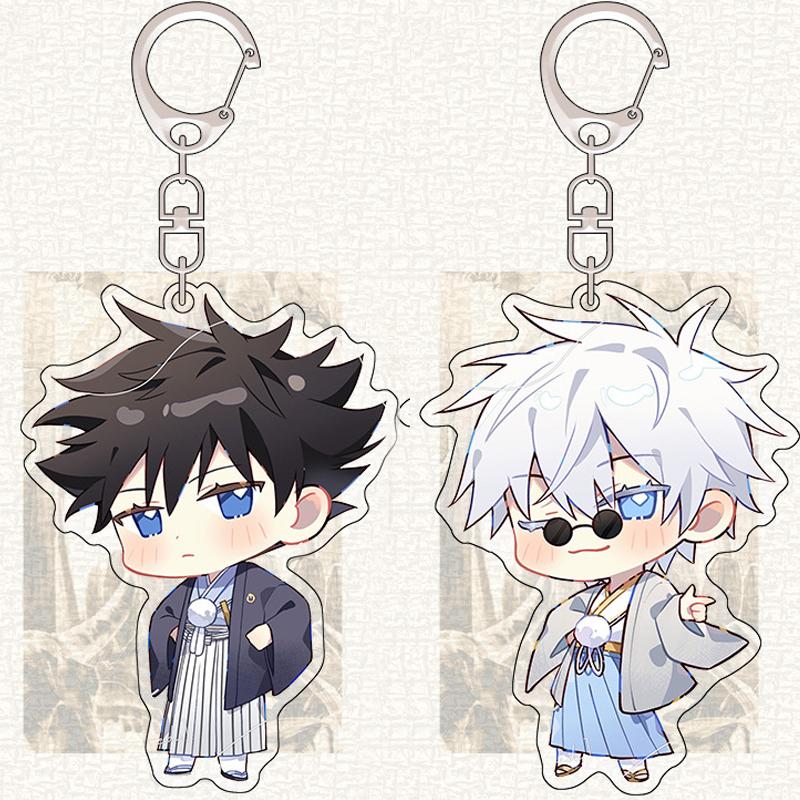 Anime Jujutsu Kaisen Keychain Gojo Satoru Fushiguro Megumi Kawaii Keychains Pendant Anime Peripheral Gift