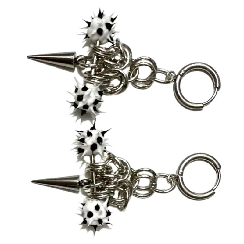 Готические Панк Шипованные Шипастые Серьги из Сплава для Женщин Легкие Удобные Гвоздики Идеальны для Повседневной Моды 1