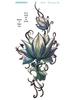 Ruicailong Pegatinas de Tatuaje de Brazo Floral 3D Impermeables para Mujer - Diseño Elegante y Sexy