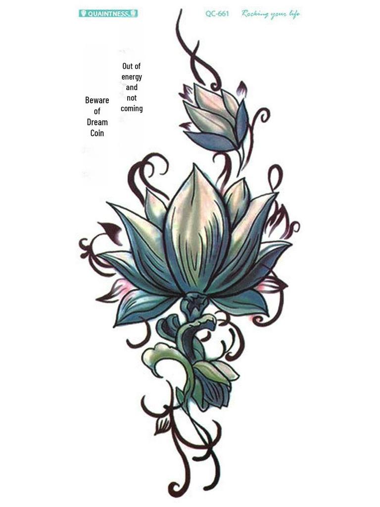 Ruicailong Pegatinas de Tatuaje de Brazo Floral 3D Impermeables para Mujer - Diseño Elegante y Sexy