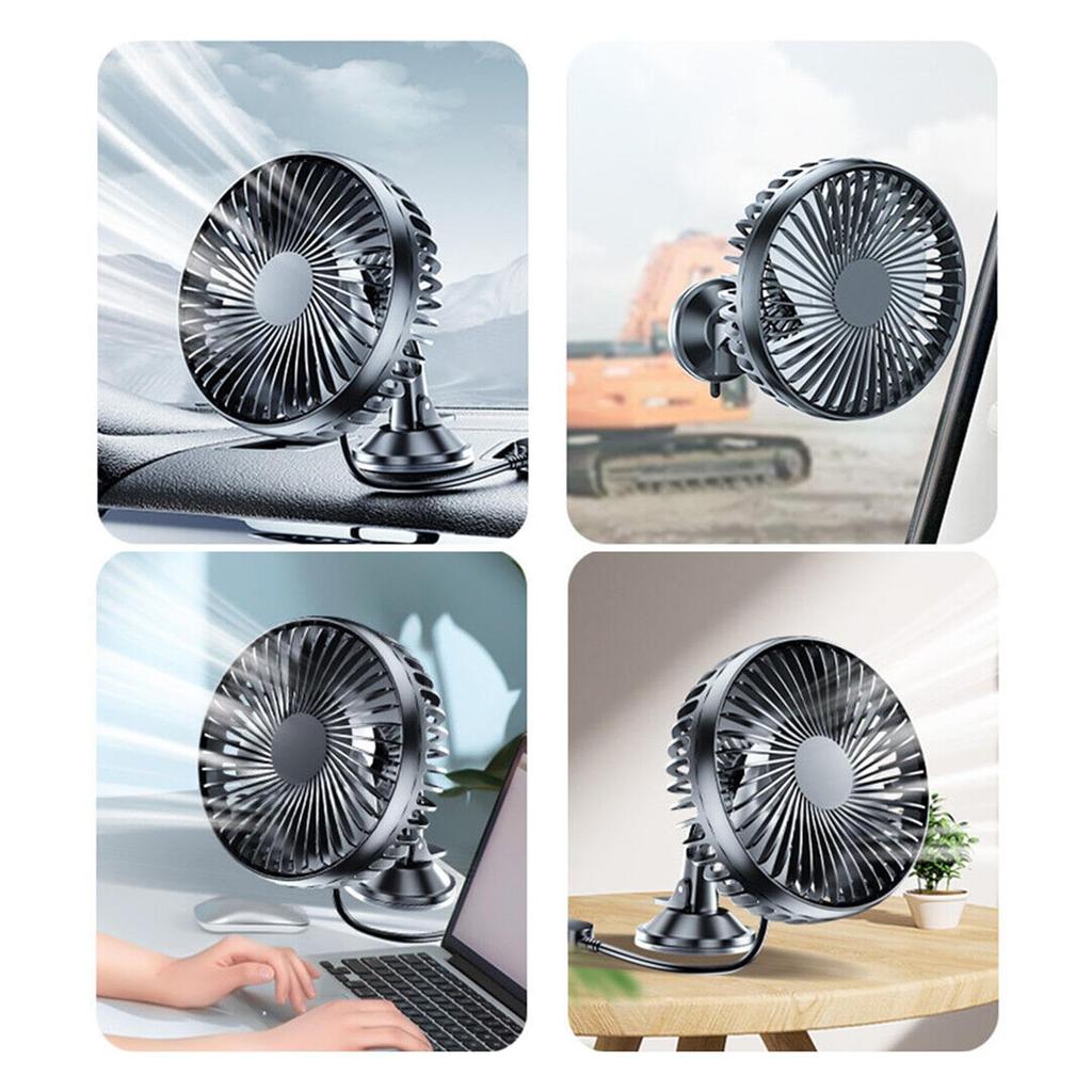 Dashboard Suction Cup Fan | Suction Cup USB Air Cooler Fan for Dashboard -