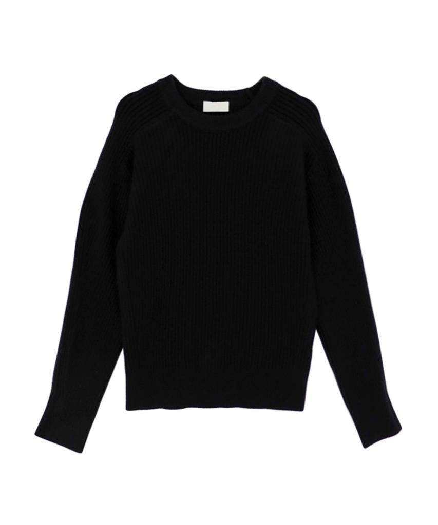 Baseukala Ribbed Round Neck Knitwear (5Colors)