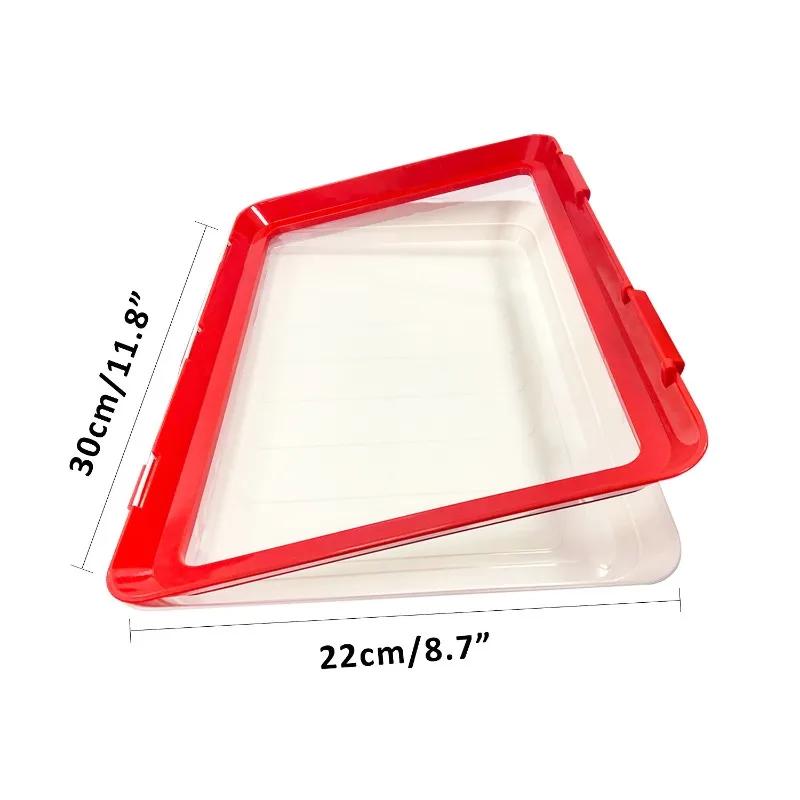Vacuum Food Container Food Preservation Tray Fresh-keeping Meat Dishes Refrigerator Storage Container Kitchen Storage Tray 2PCS