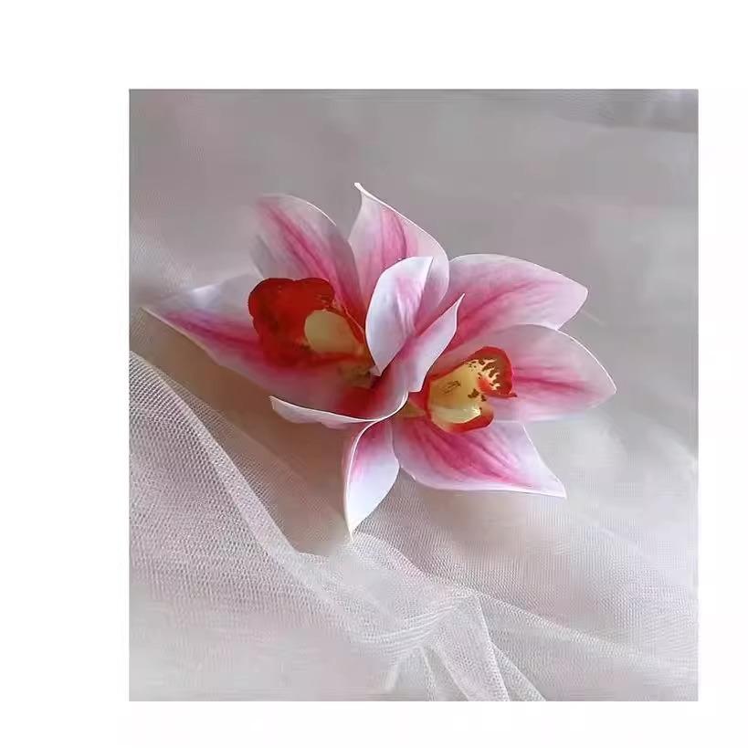 Thai Spicy Girl Hair Accessories Bohemian Style Orchid Flower Clip With Bangs Side Photo Headwear Female