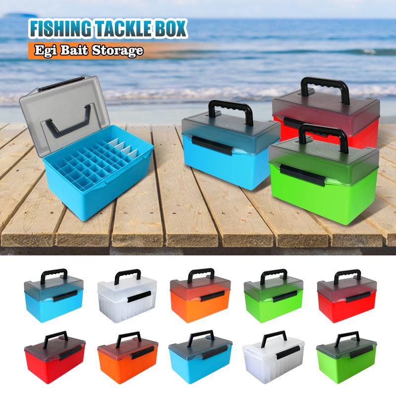Korean-Style Multifunctional Shrimp Fishing Box: Portable 52-Compartment Storage for Lures and Bait, Suitable for Sea and Freshwater Fishing