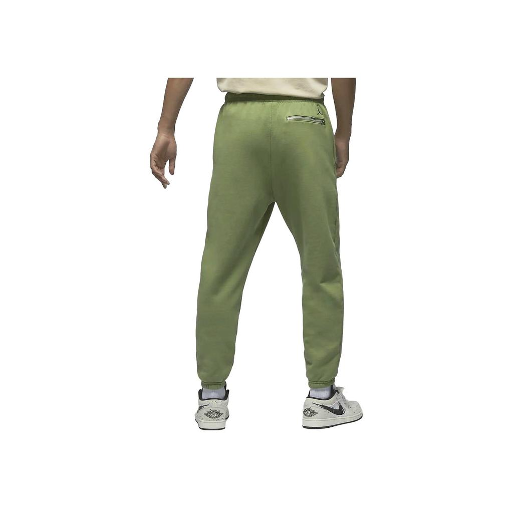 Jordan Wordmark Series Solid Casual Cuffed Knit Sport Pants Men Bottoms Light-Olive-Yellow FJ0697-340