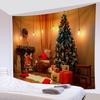 Home Decor Tapestry Christmas Tree Reindeer Snow Star Wall Tapestry Wall Hanging Room Wall Decor Backdrop Tapisserie De Noël