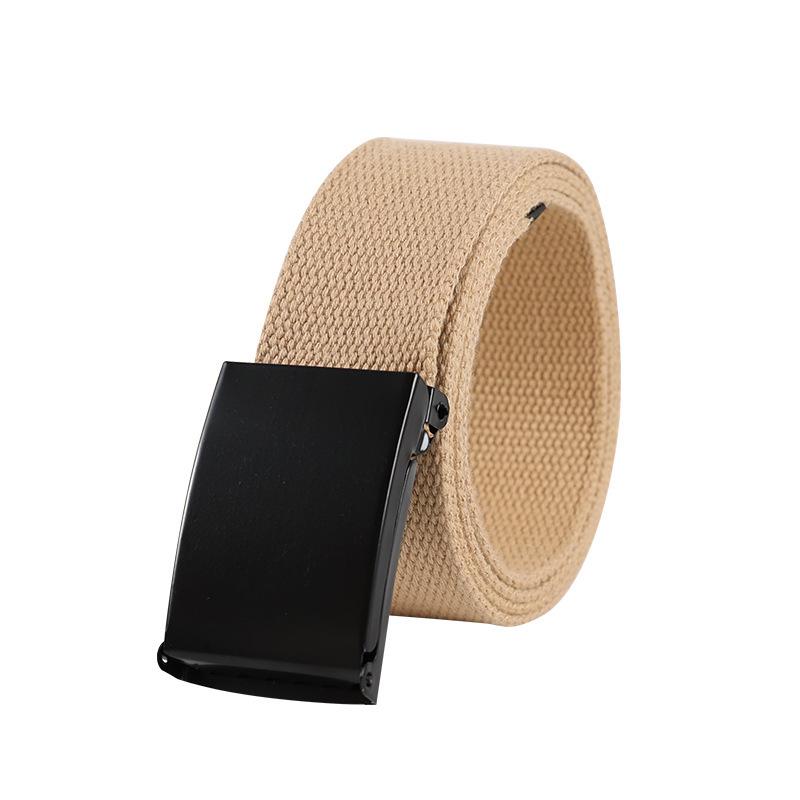 Canvas & Leather Multi-Color Casual Waist Belt - Stylish, Easy-to-Match Accessory for Students