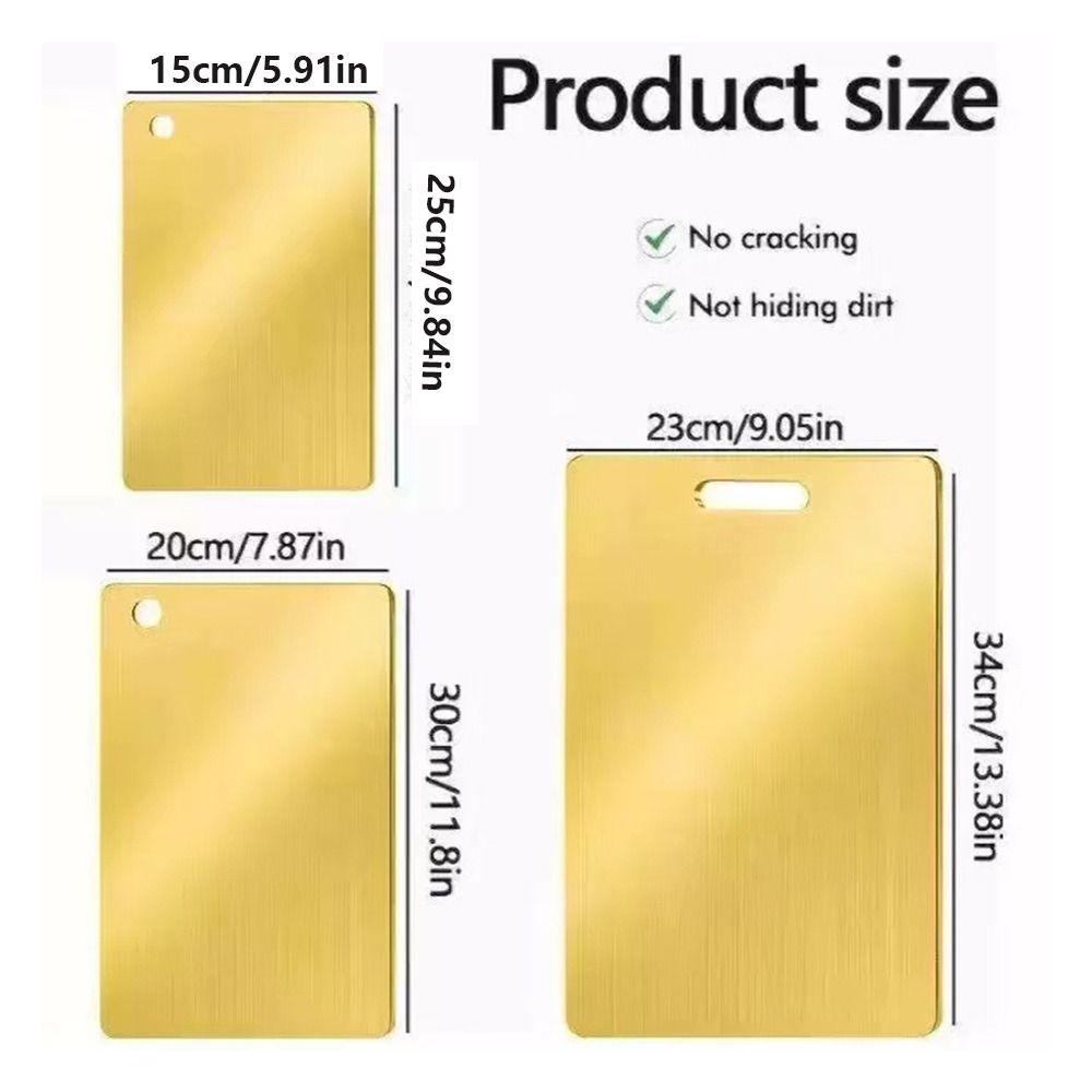 Thickened Cutting Board Double Sided Chopping Plate Stainless Steel Chopping Board  Cut Fruits