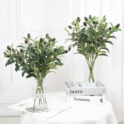 Handmade Artificial Olive Leaf Elegant Fake Plants Creative Artificial Olive Branch  Living Room