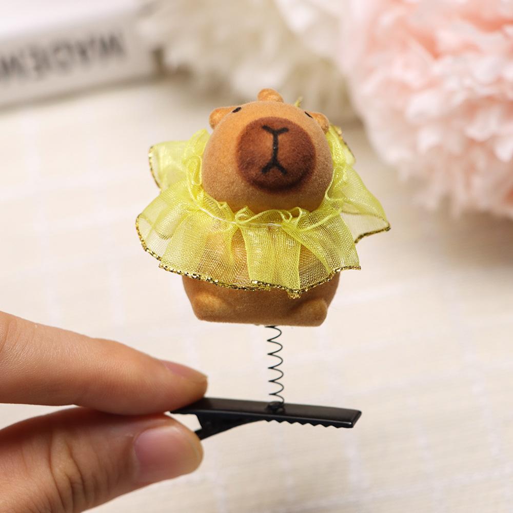 6 Stück 3D Plüsch Haarspange Capybara Haaraccessoires Kawaii Kinder Kopfschmuck Schnabelklemme Partygeschenk