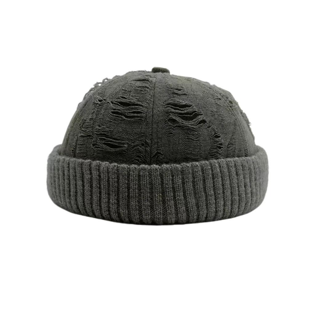 Big Head Circumference, Personality, Broken Hole, Retro Knitted Hat, Autumn and Winter New Korean Version, Small Face, Cold Hat