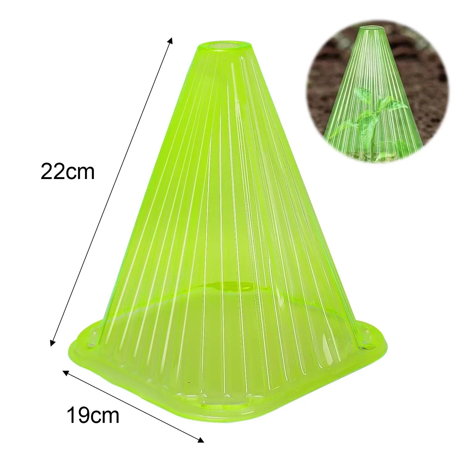

10/30Pcs Plastic Planting Seedling Tent Garden Cloches Reusable Bell Plant Cover Protectors From Snails Birds Insect Chicken DIY 10PCS зелёный