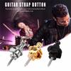 Guitar Bass Strap Lock Security Straplocks Metal Buttons Strap Retainer 2PCS