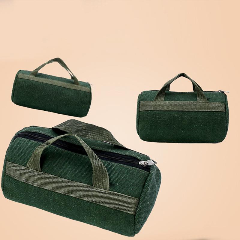 Large Capacity Canvas Tool Bag for Electricians - Handheld Storage for Screwdrivers and Hardware