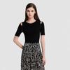 Women's Textured Slim-Fit Short-Sleeve Knit Top