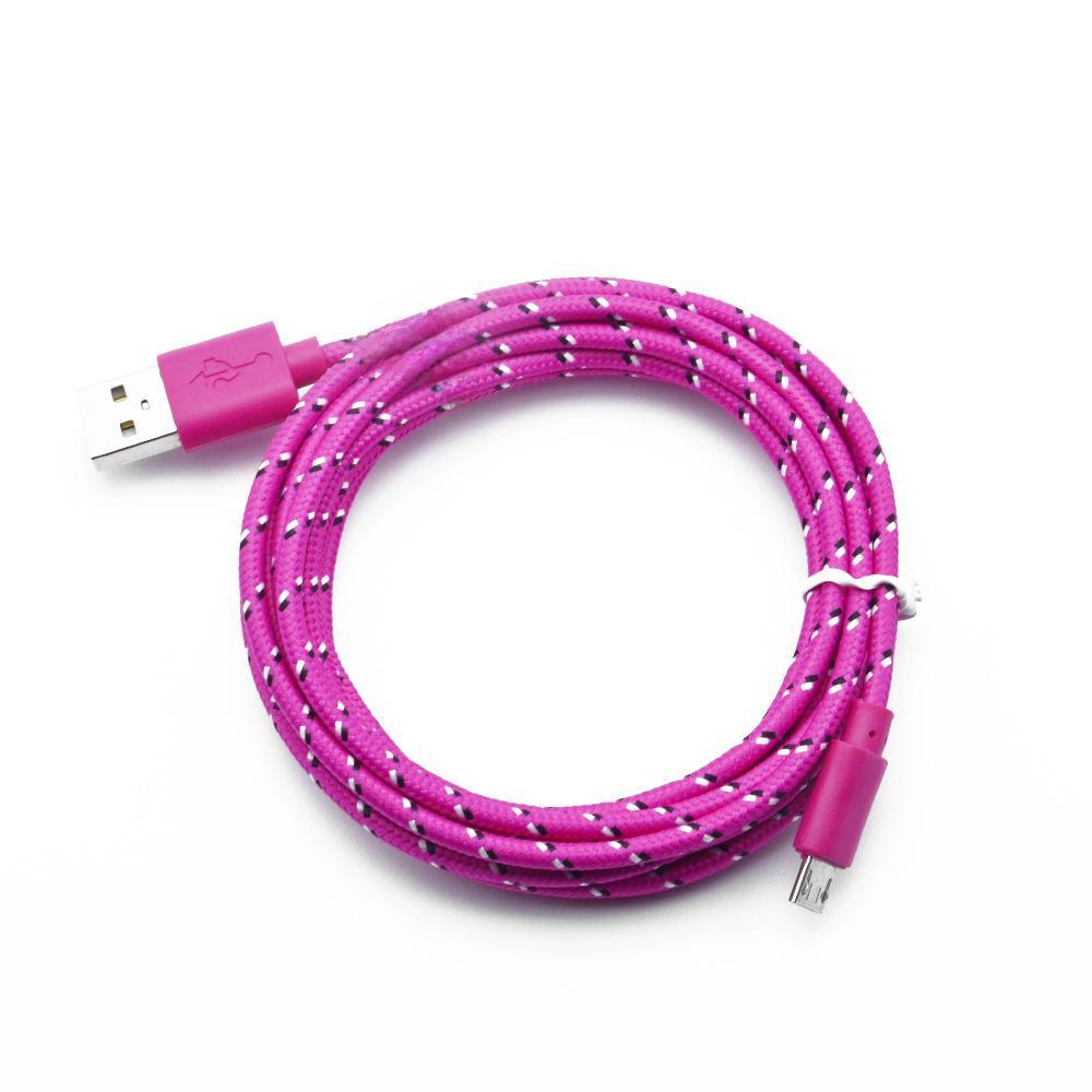 10barevný kulatý opletený nabíjecí kabel USB typu C pro Android, 1,23 m