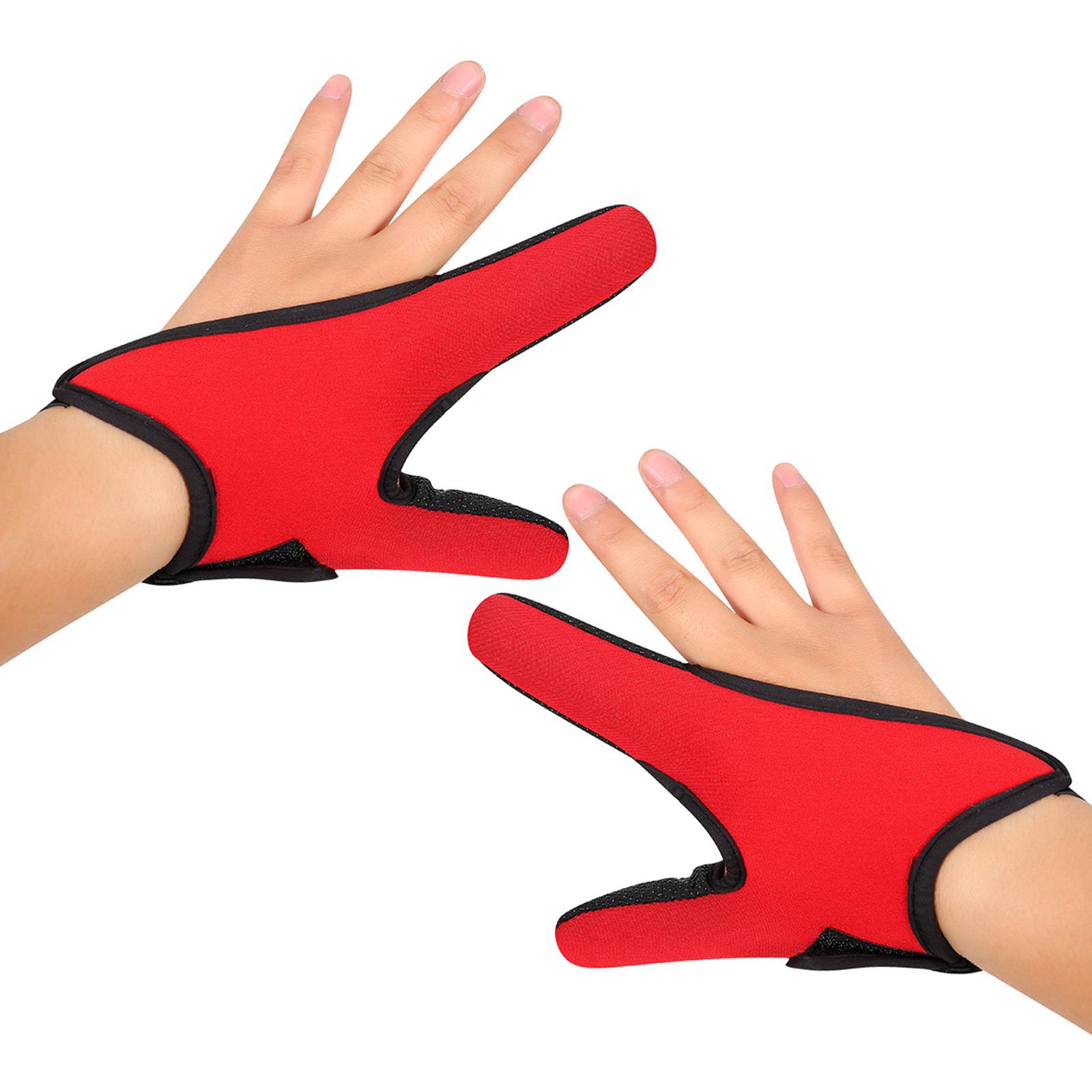 

Перчатки для рыбалки 2 пальца дышащие перчатки носимые противоскользящие перчатки защита пальцев для рыбалки охота водонепроницаемые красный