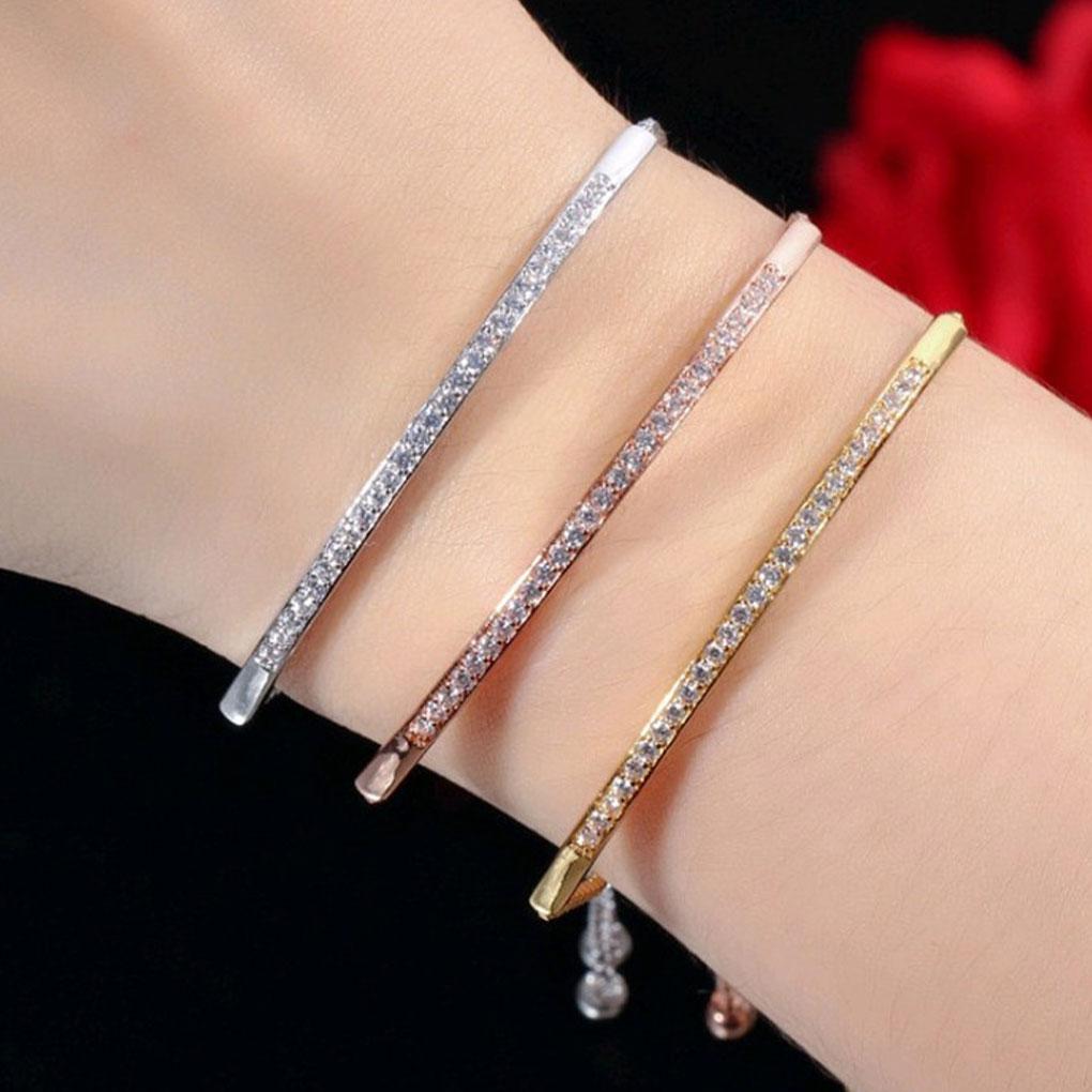Metal Bracelet Fashion Jewelry Hand Pendent Dating Prop Fine Workmanship Diamante Sweet Gift Long-lasting Wrist Brace