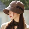 Autumn and Winter Hats, Women's High-end Casual Versatile Cap, Large Brim To Show the Face, Small Equestrian Hat Tide
