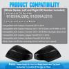 2PCS Replacement Rearview Side Mirror Covers Cap for Subaru Forester 2014-2018 Outback Legacy Facelift 2013-2016 91059AJ200