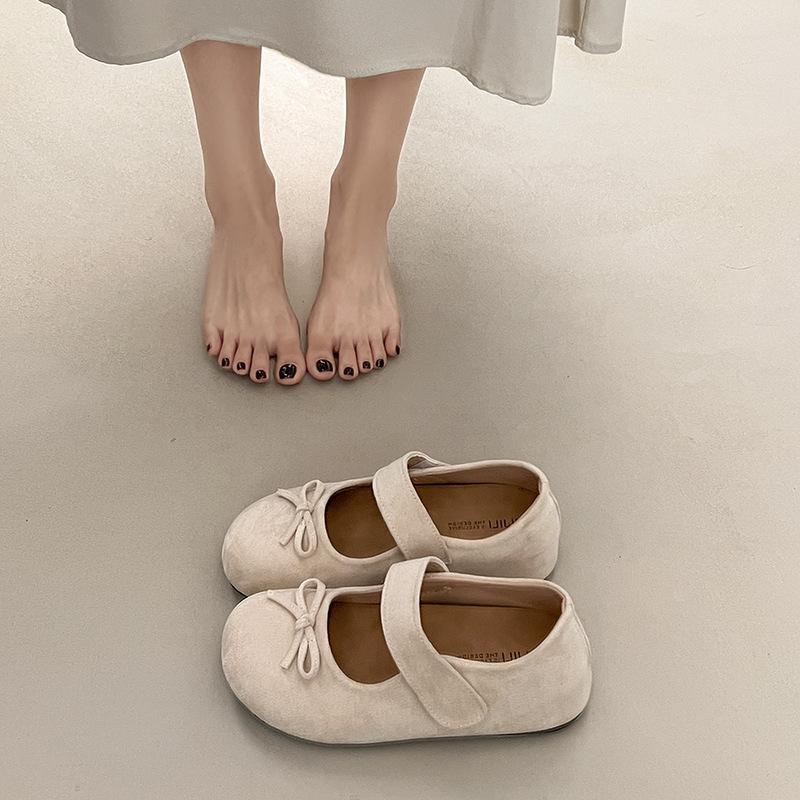 

Single shoes women s new Yu Shuxin red ballet shoes platform Mary Jane sports 35 абрикосовый