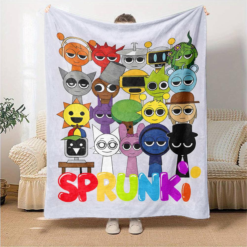 1pc SPRUNKI5 Blanket, Gift, for Men and Women, Soft Blanket, Good for Sofa Bed Couch Travel, Lightweight Flannel Blanket
