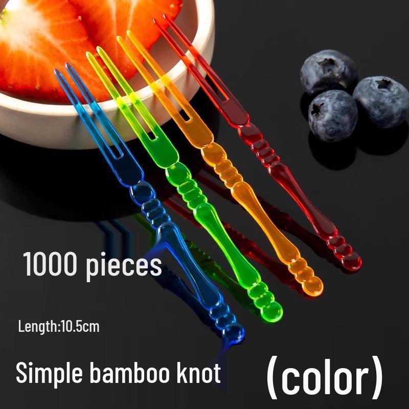 Individually Wrapped Disposable Transparent Plastic Fruit and Cake Forks - Elegant Skewers and Picks