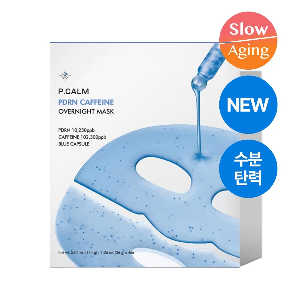 Pecam [new  Triple Plumping] Peacam Pdrn Caffeine Overnight Mask 4 Sheets