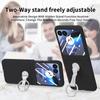 Funda de teléfono con soporte para anillo de dedo para Motorola Razr 50 Ultra Mooto Razr40, cubierta protectora de película de vidrio templado para pantalla trasera