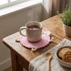 Cartoon Crochet   Lamb Coasters Handmade Heat Insulator  Pad Funny Teacup Pad  Tableware