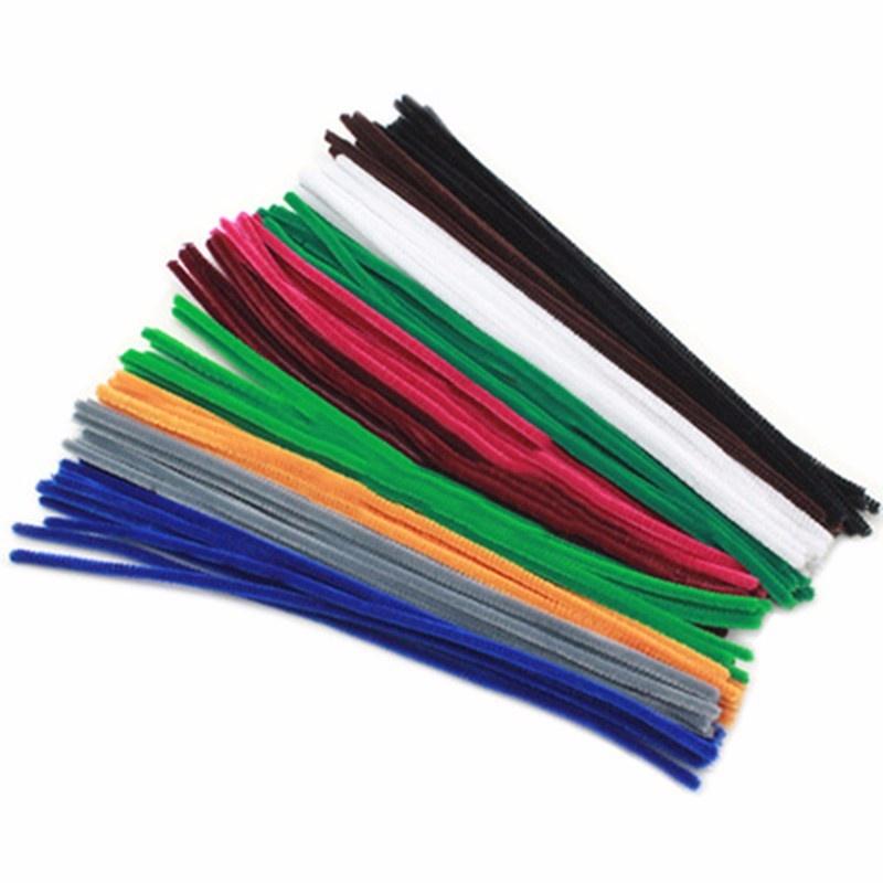 100pcs/lot  Math Chenille Sticks Puzzle Craft Children Kid Pipe Cleaner Educational Stems