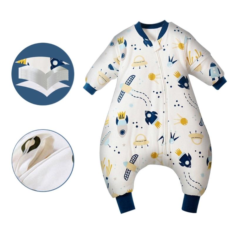 Baby Split Legged Sleepsack Removable Sleeves Designed Sleep Sacks Breathable Children's Sleeping Bag Anti-kick Quilt