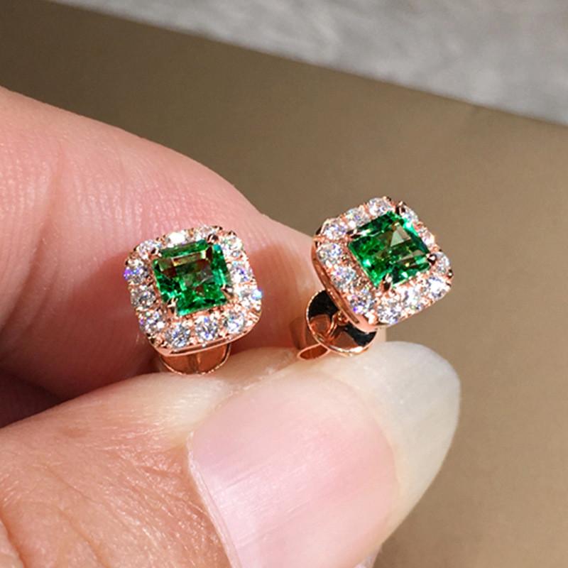 Cercei cu șurub din argint sterling Accesorii versatile pentru femei Modă pentru doamnă grațioasă Bijuterii strălucitoare cu zirconiu cubic