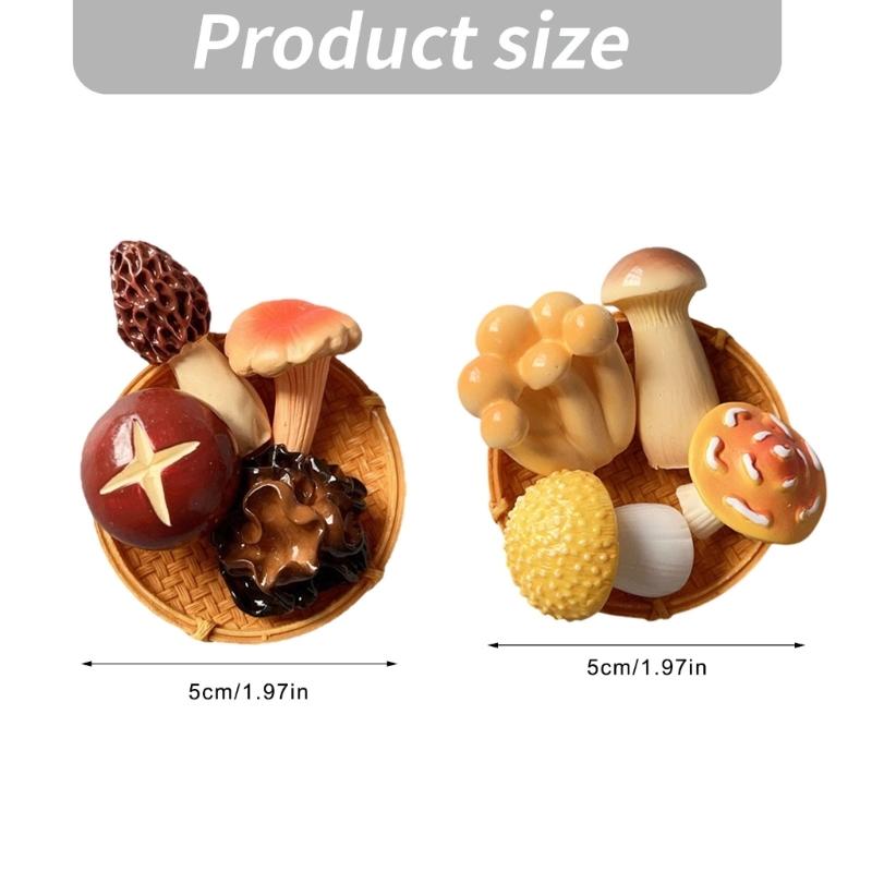 Mushroom Fridge Magnets Refrigerator Magnets Fridge Decorative Magnets for Home Whiteboard Classroom Office Locker
