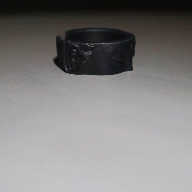 Buddhas Half Face Shaped Rings Adjustable Open Rings Finger Rings Decoration Elegant Jewelry Accessory for Parties