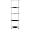 5-tier Shelf 30x30x130 Cm Tempered Glass