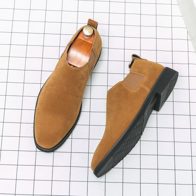 Fashion Men Business Loafers with Pointed Frosted Surface Lightweight Comfortable Fashionable and Formal Shoes In Sizes 38-48 Men Shoes