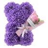24cm Size Eternal Rose Bear Long Lasting Foam Flowers Artificial Flower Gift Creative Design Artificial Rose Rose Bear