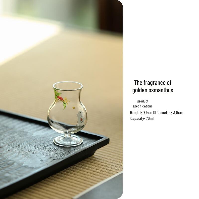 Borosilicate Glass High-Footed Kung Fu Teacup