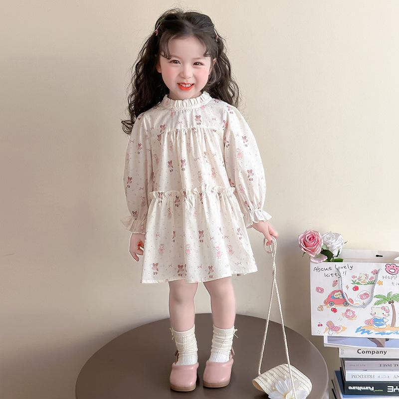 

Весняна квіткова сукня принцеси для дівчаток 2025 - Модне ранньовесняне вбрання для малюків 120 cm