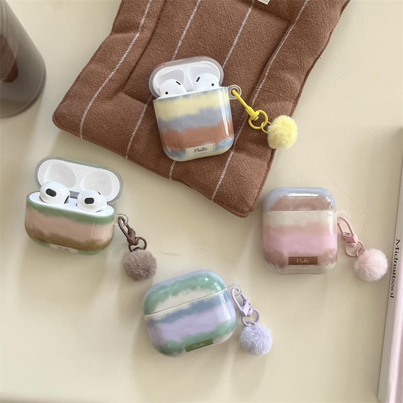 Autumn and winter contrasting colors irregular stripes AirPods 1 generation earphone case for Airpod pro1 earphone case