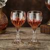 Luxusní Křišťálová Zlatě Zdobená Sklenice na Víno Bez Olova Elegantní Highball Šampaňský Pohár pro Domov