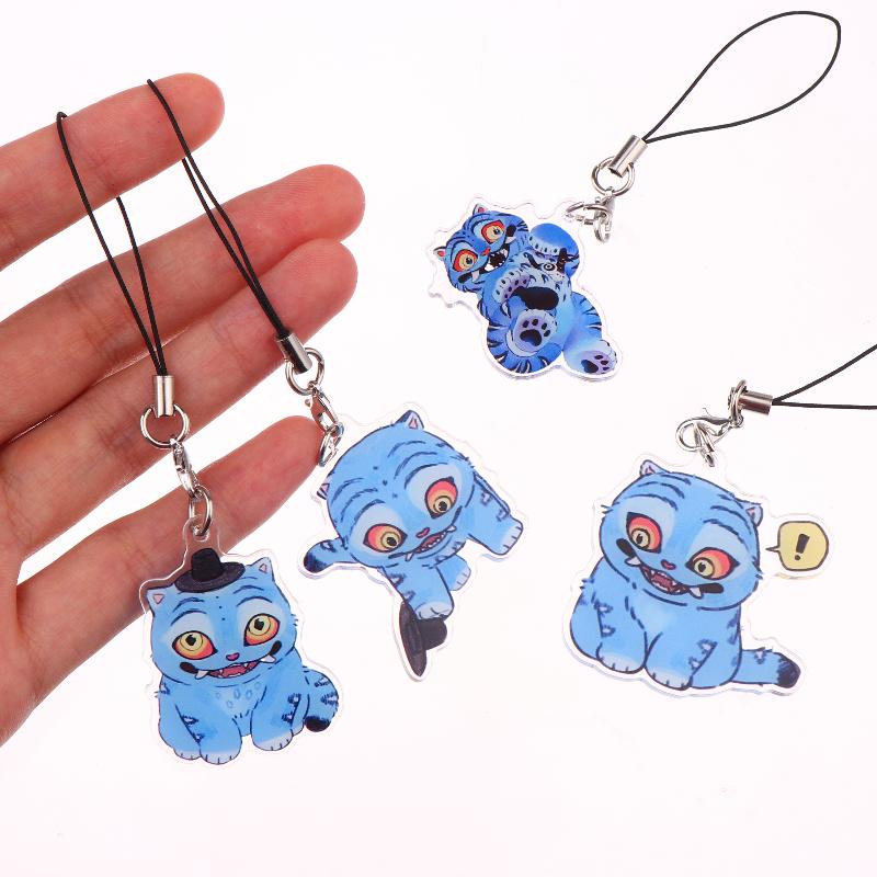 Kawaii Anime Demon Hunters Tiger Phone Lanyard Cartoon Kpop Anime Mobile Phone Chain Keyring Bag Pendant Decoration Gifts
