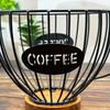 Praktischer Kaffeeaufbewahrungskorb Große Kapazität Kaffeepads Organizer Espressopads Spender für Küchenarbeitsplatte