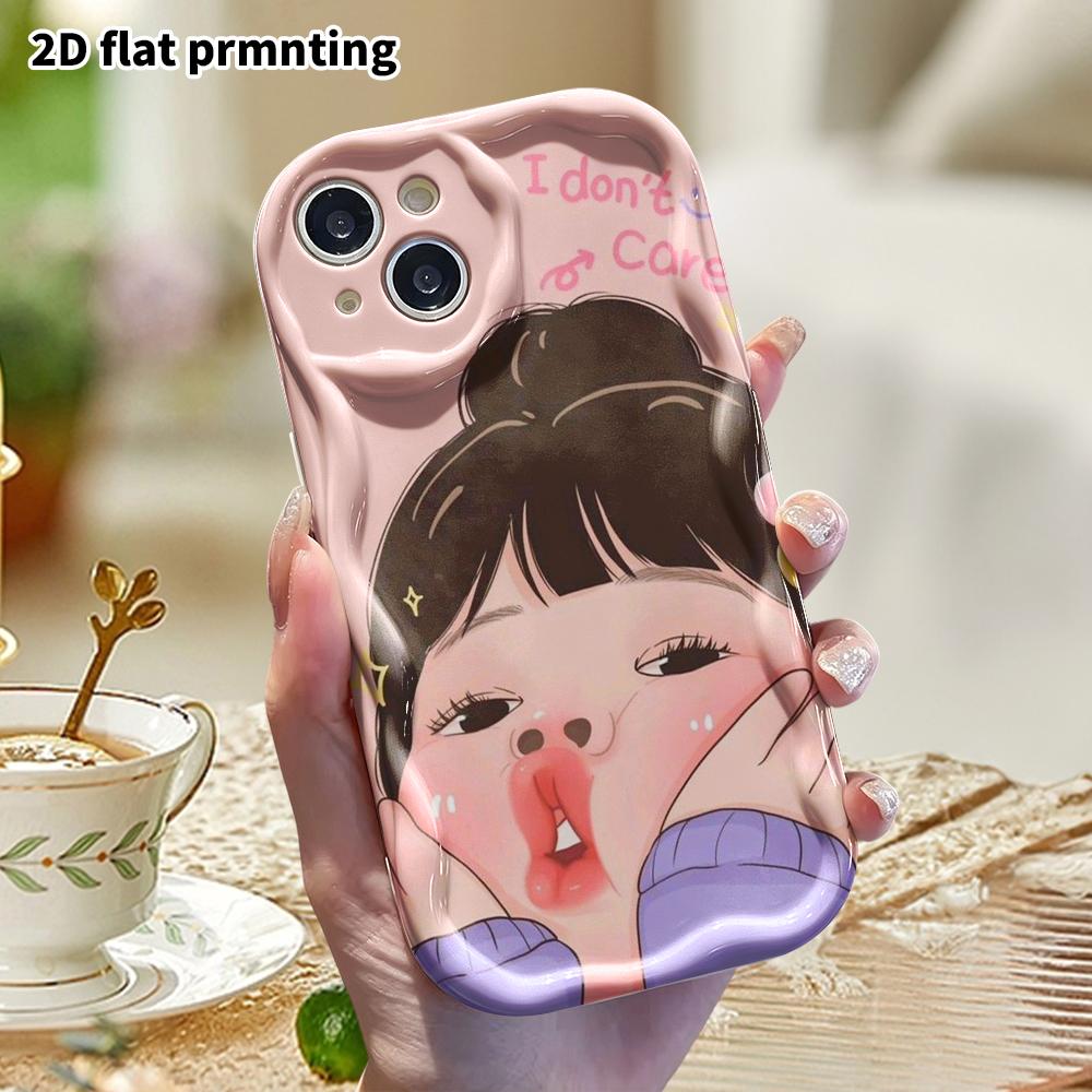 Phone case: 2D flat, suitable for iPhone 18 17 16 15 14 13 12 Pro, cartoon girl, perfect Christmas and Halloween holiday gift