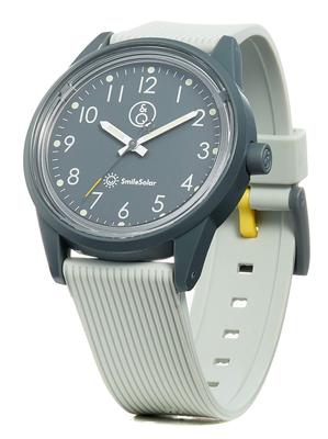 Q&Q SmileSolar (Q&Q Smile Solar) Women's Solar-Powered Analog Watch with Waterproof Urethane Strap, Gray, RP20J006