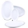 Homeglen 12-inch White A5 Melamine Oval Serving Plate