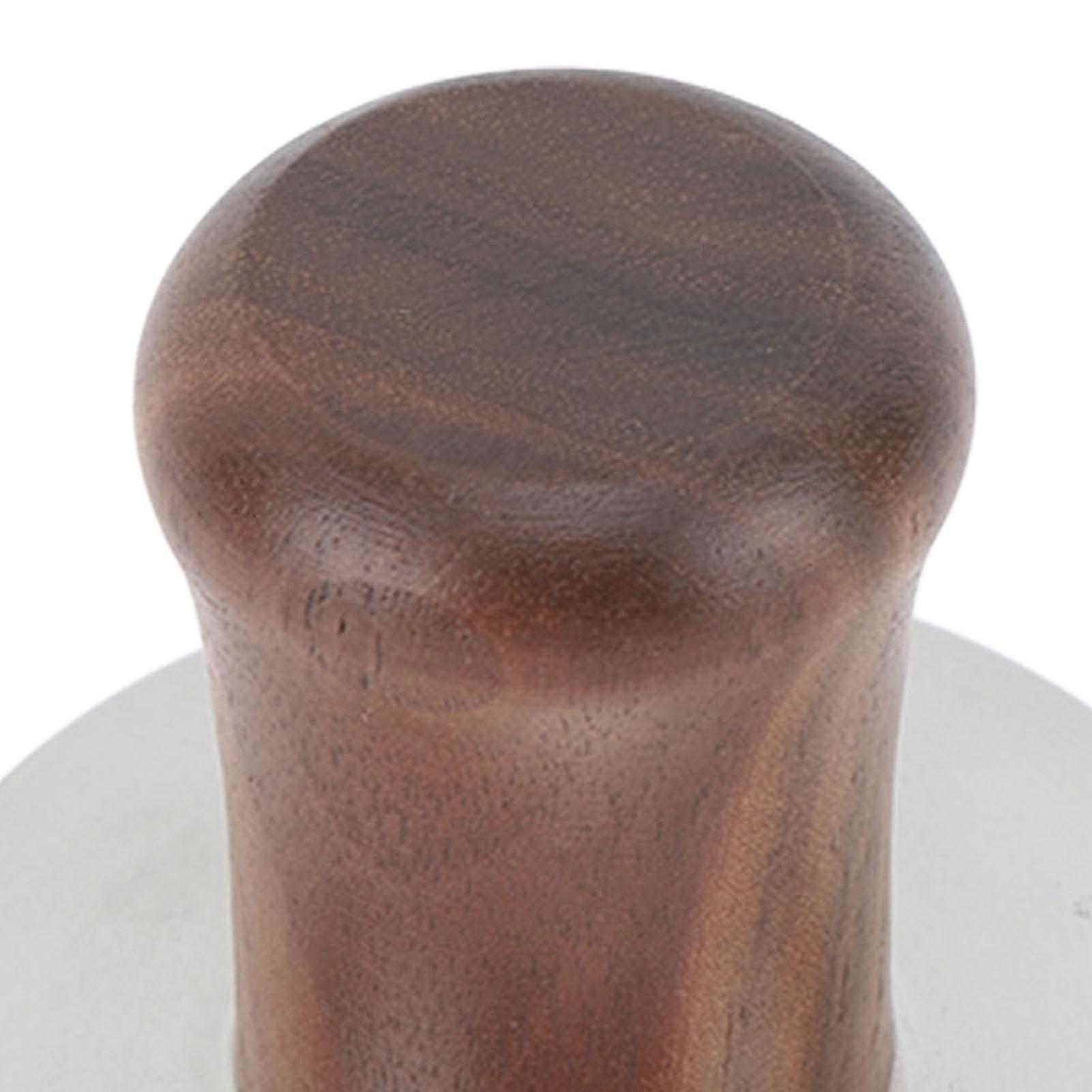 

Wood Handle Coffee Tamper Stainless Steel Press Detachable Flat Base Coffee Powder Hammer for Home Shop Gift 53mm / 2.09in